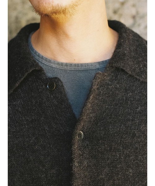 LIDNM（リドム）の「ALPACA KNIT SHIRT CARDIGAN（カーディガン/ボレロ