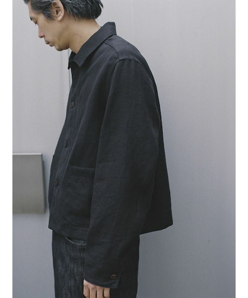 LIDNM（リドム）の「LINEN CROPPED CHORE JACKET（ブルゾン）」 - WEAR