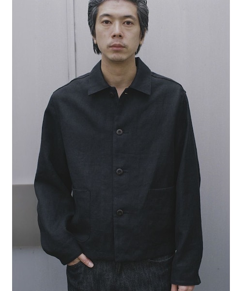 LIDNM（リドム）の「LINEN CROPPED CHORE JACKET（ブルゾン）」 - WEAR