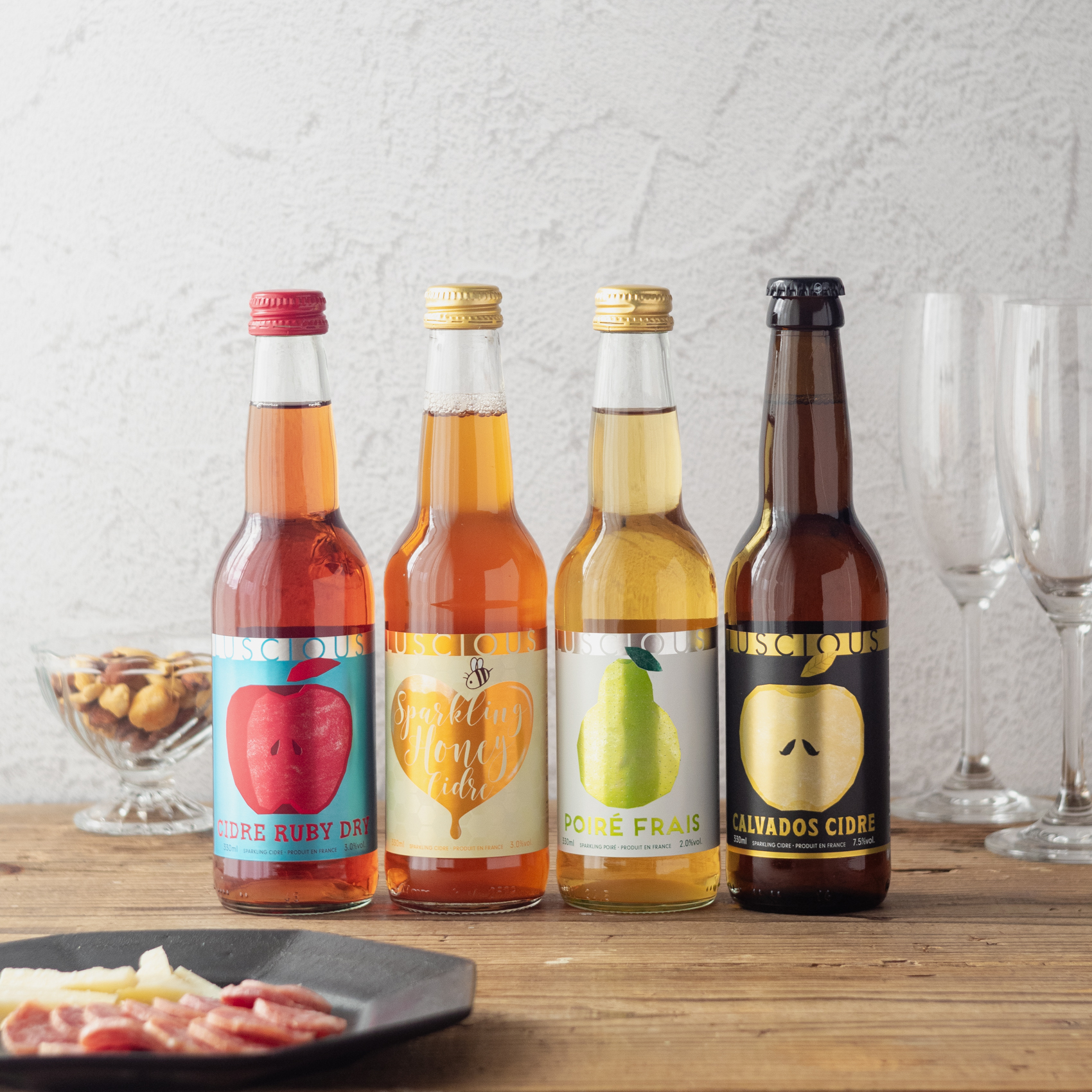 名入れ・ペア・外箱付き】シードル4本&ガラスタンブラーセット | TANP