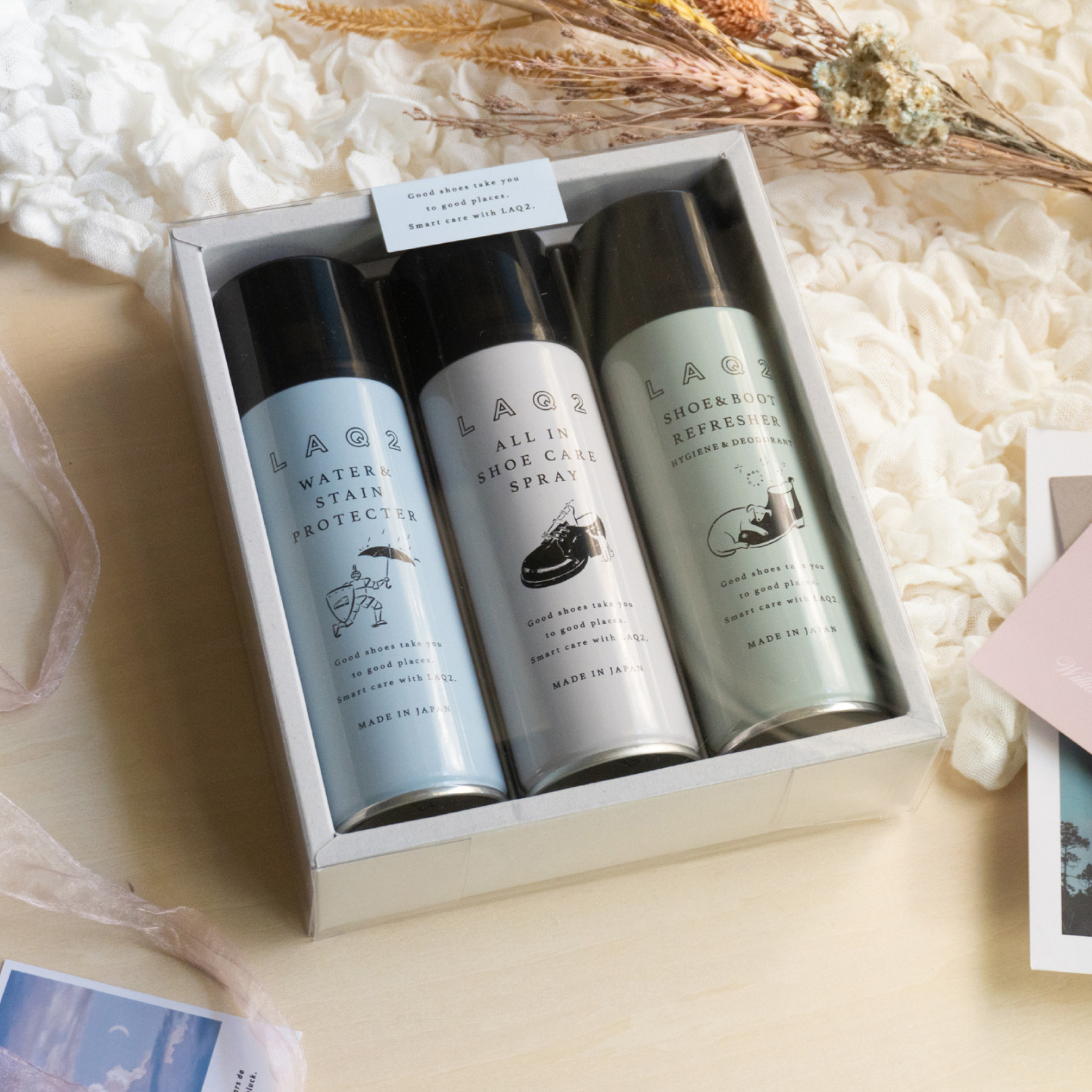 スプレーするだけ簡単キレイ】シューケアギフトセット | LAQ2（ラクツ