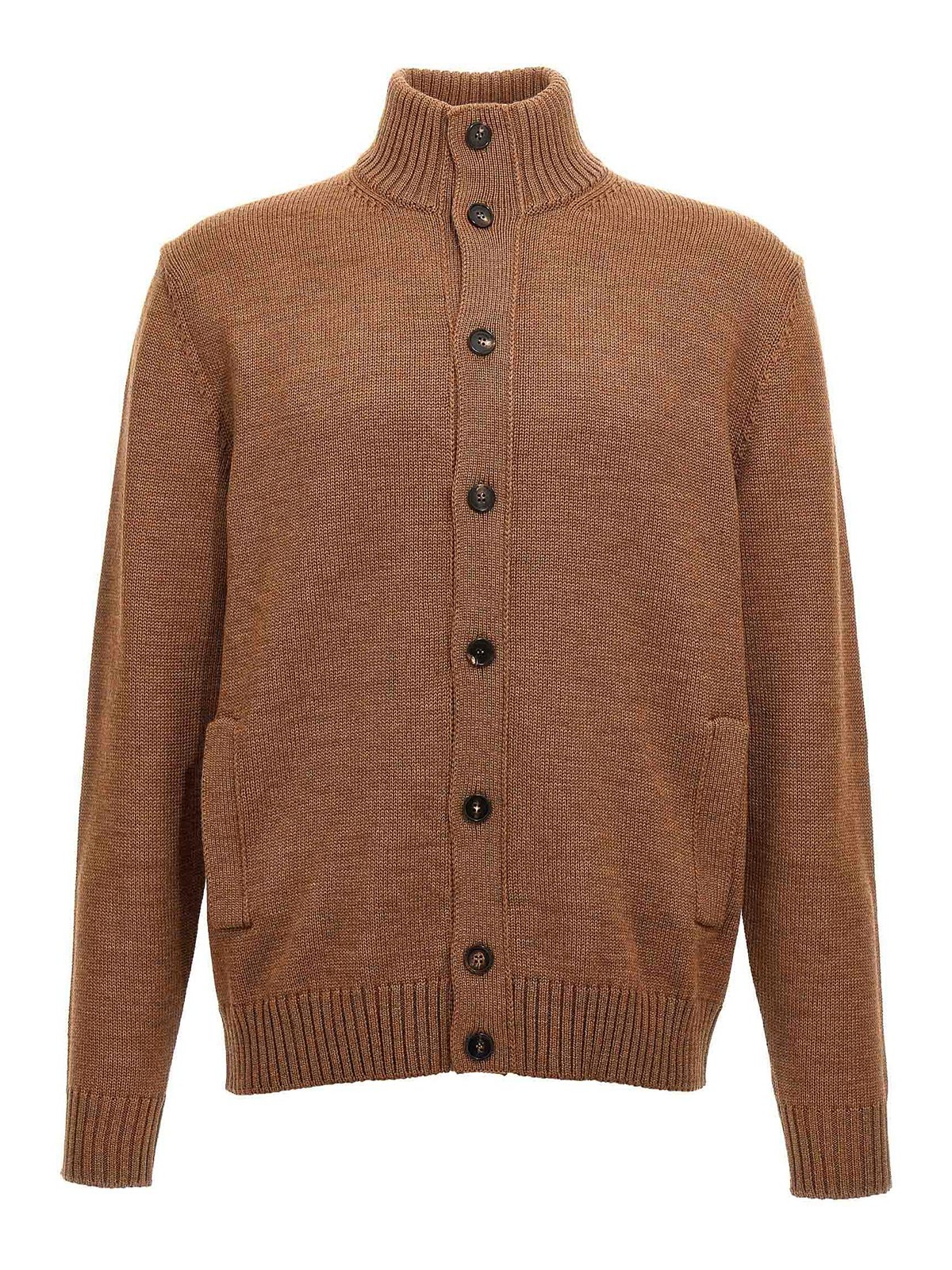 Zanone Chioto Cardigan - Brown - Men|810100ZR229Z3559