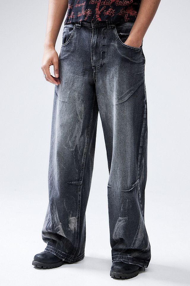 Jaded London Black Ethereal Colossus Jeans | Urban Outfitters UK