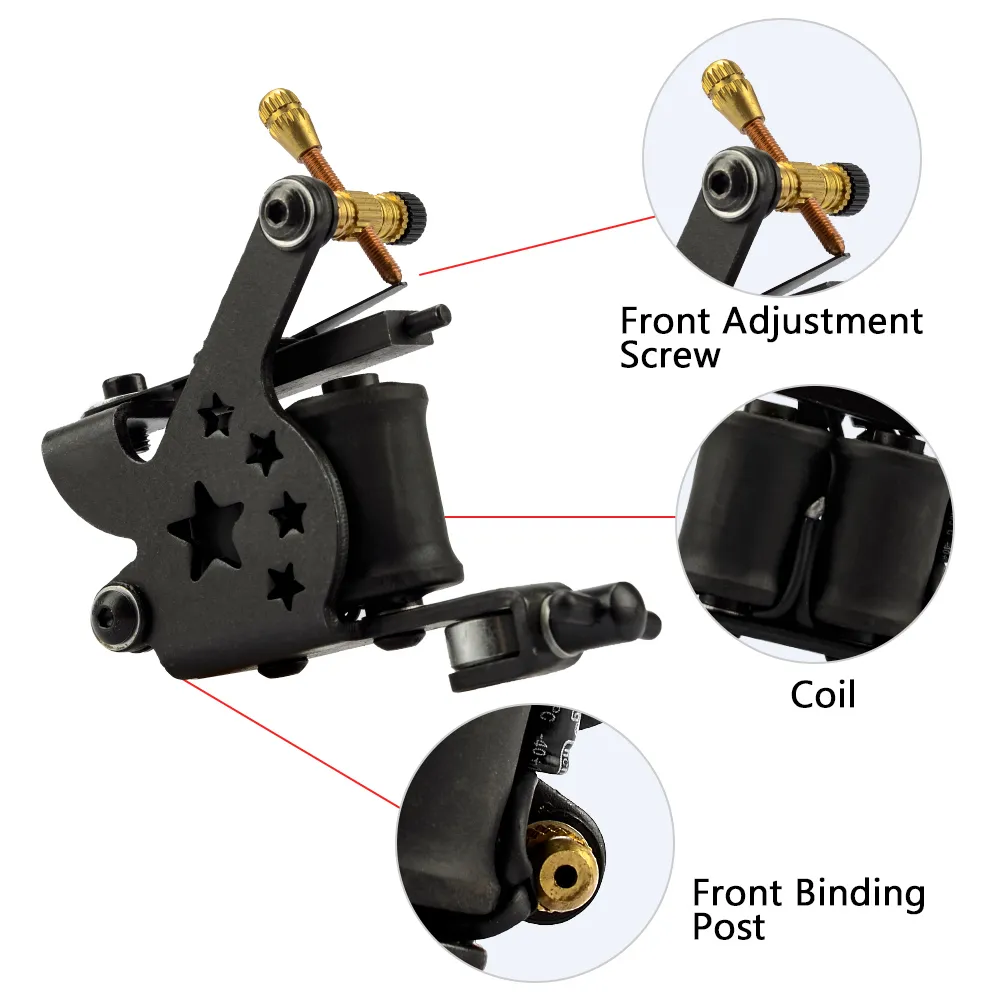 初心者向けタトゥーマシンプロのコイルタトゥーマシンキットタトゥー