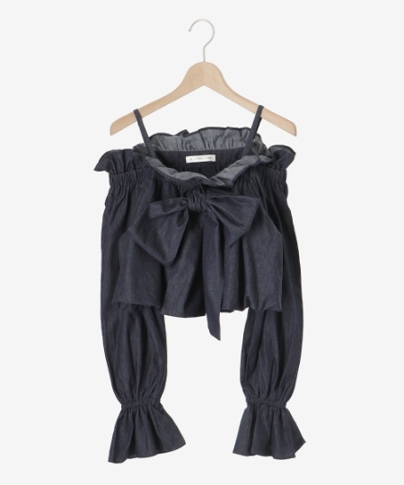 ビッグリボンバルーンブラウス/MAJESTIC LEGON(マジェスティックレゴン