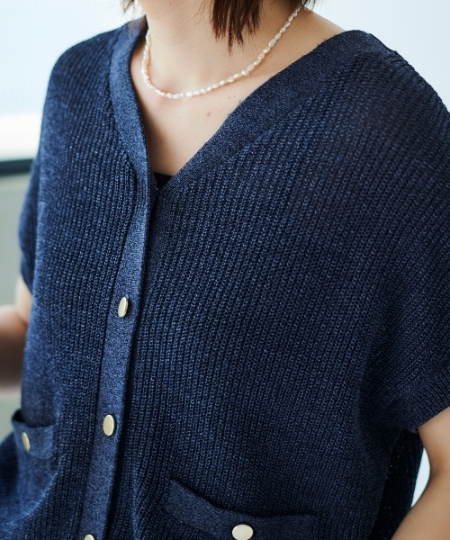 ペーパーヤーンニットベスト/le.coeur blanc(ルクールブラン