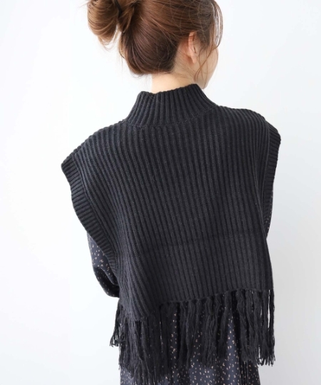 手洗い可能》フリンジニットベスト/le.coeur blanc(ルクールブラン