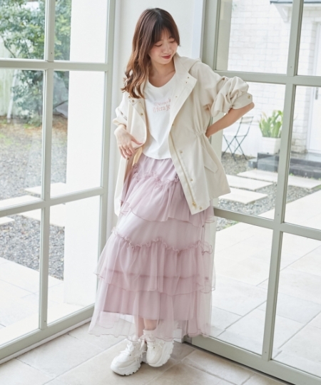 チュールギャザーティアードスカート/MAJESTIC LEGON(マジェスティック