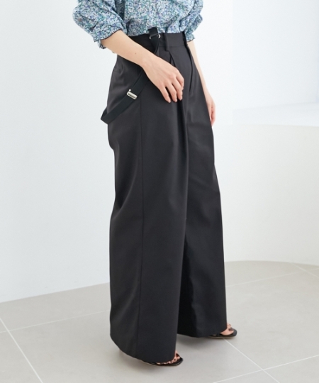 サスペンダー付タックワイドパンツ/le.coeur blanc(ルクールブラン