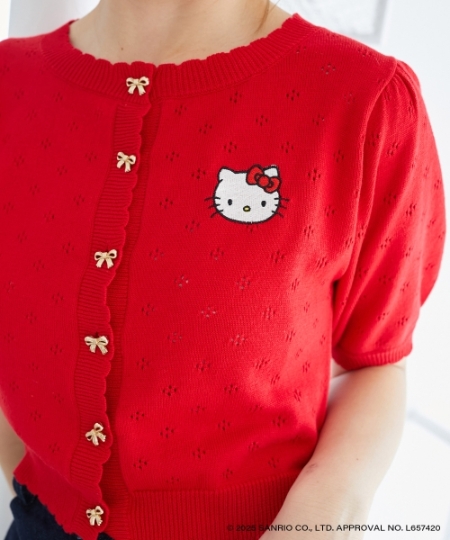 ハローキティ リボンニットカーデ/MAJESTIC LEGON(マジェスティック