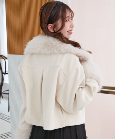 ∞マルチwayフェイクファー付ショートコート/MAJESTIC LEGON