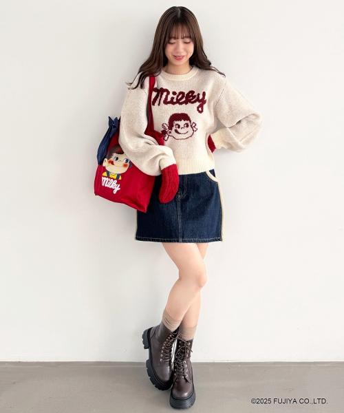 ペコちゃんジャカードニット/MAJESTIC LEGON(マジェスティックレゴン