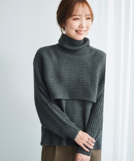 3wayレイヤードニット/le.coeur blanc(ルクールブラン)｜ルクール