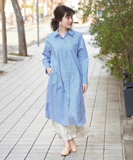 パールボタンロングシャツワンピース/le.coeur blanc(ルクールブラン