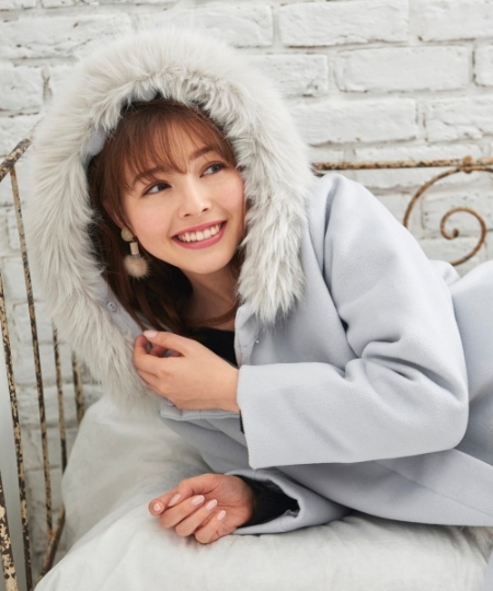 ファー付フードコート/MAJESTIC LEGON(マジェスティックレゴン