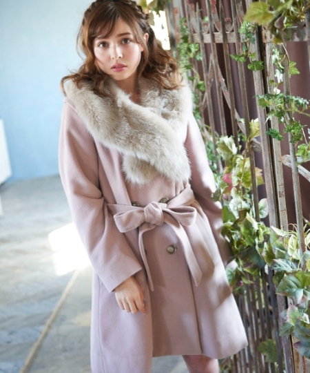 ファーティペット付Aラインコート/MAJESTIC LEGON(マジェスティック