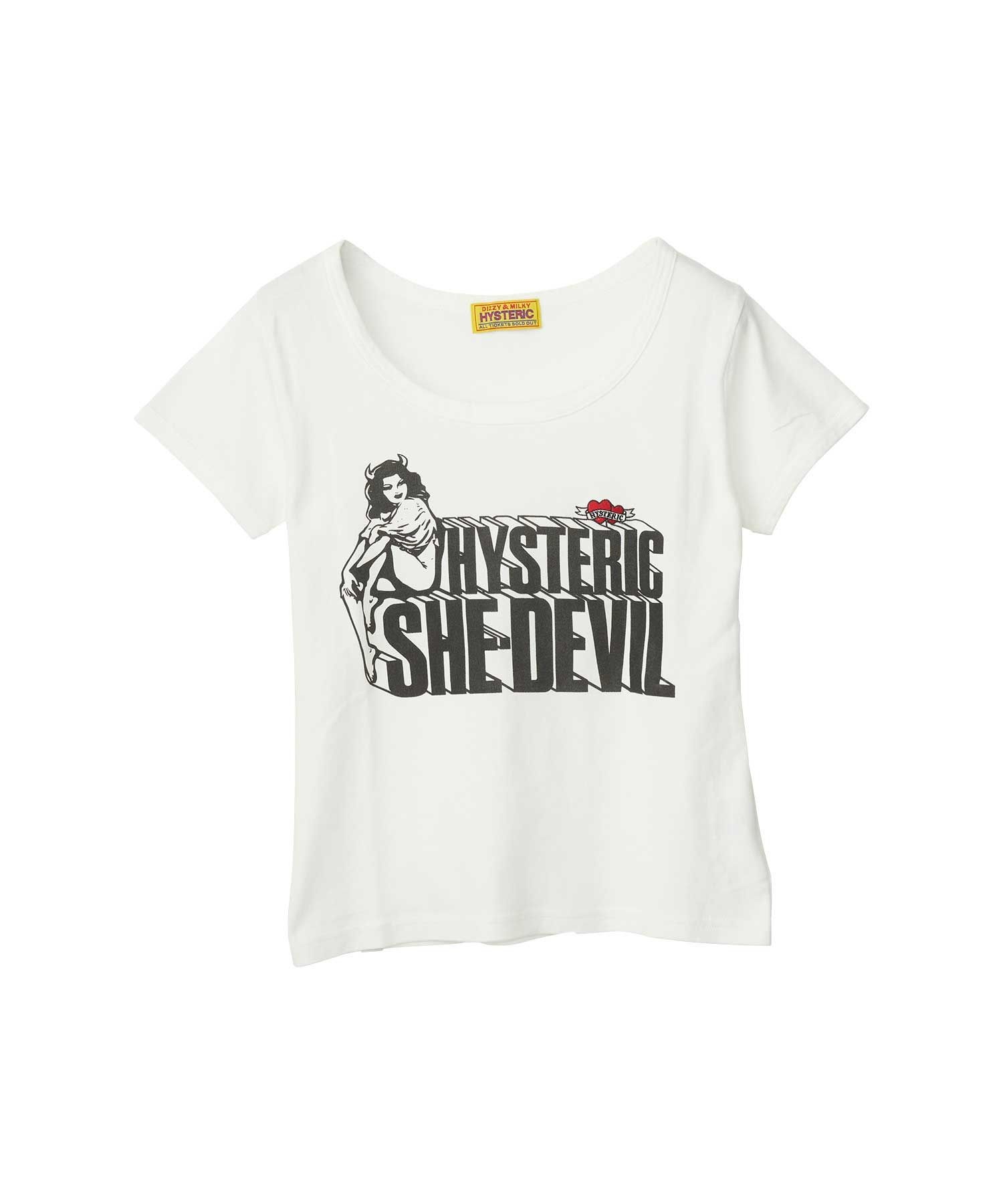 SHE DEVIL HEART刺繍 チビTシャツ|HYSTERIC GLAMOUR WOMEN | HYSTERIC