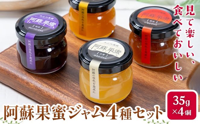 阿蘇果蜜ジャム4種セット 35g×4本 木之内農園 ジャム《30日以内に出荷