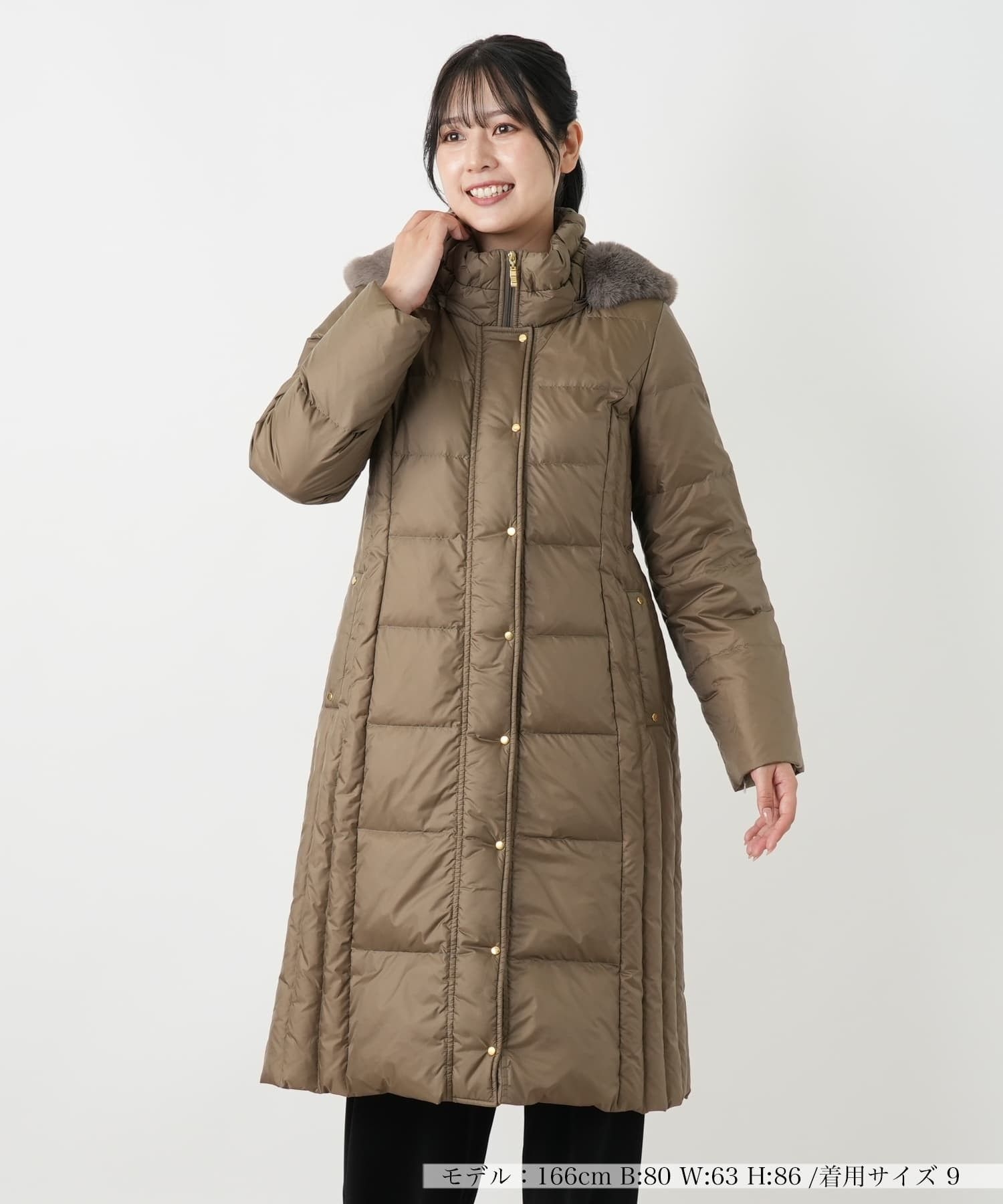 フーデッドダウンコート【Leilian WHITE LABEL】|レリアン | レリアン