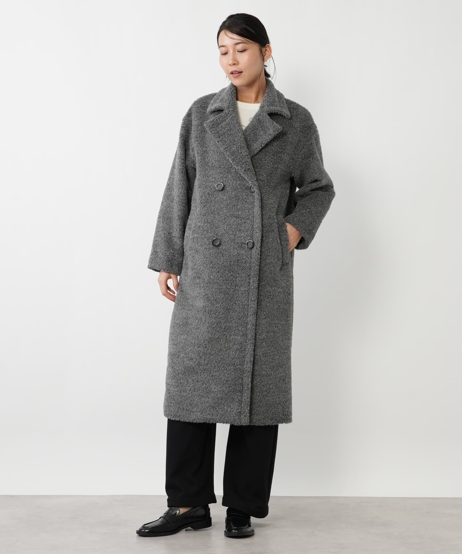 アルパカ混シャギーチェスターコート【DRAWELL】|ネミカ | レリアン