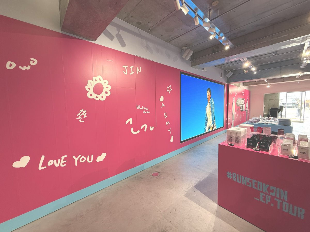 JINの「#RUNSEOKJIN_EP.TOUR in JAPAN」に合わせて、ポップアップ