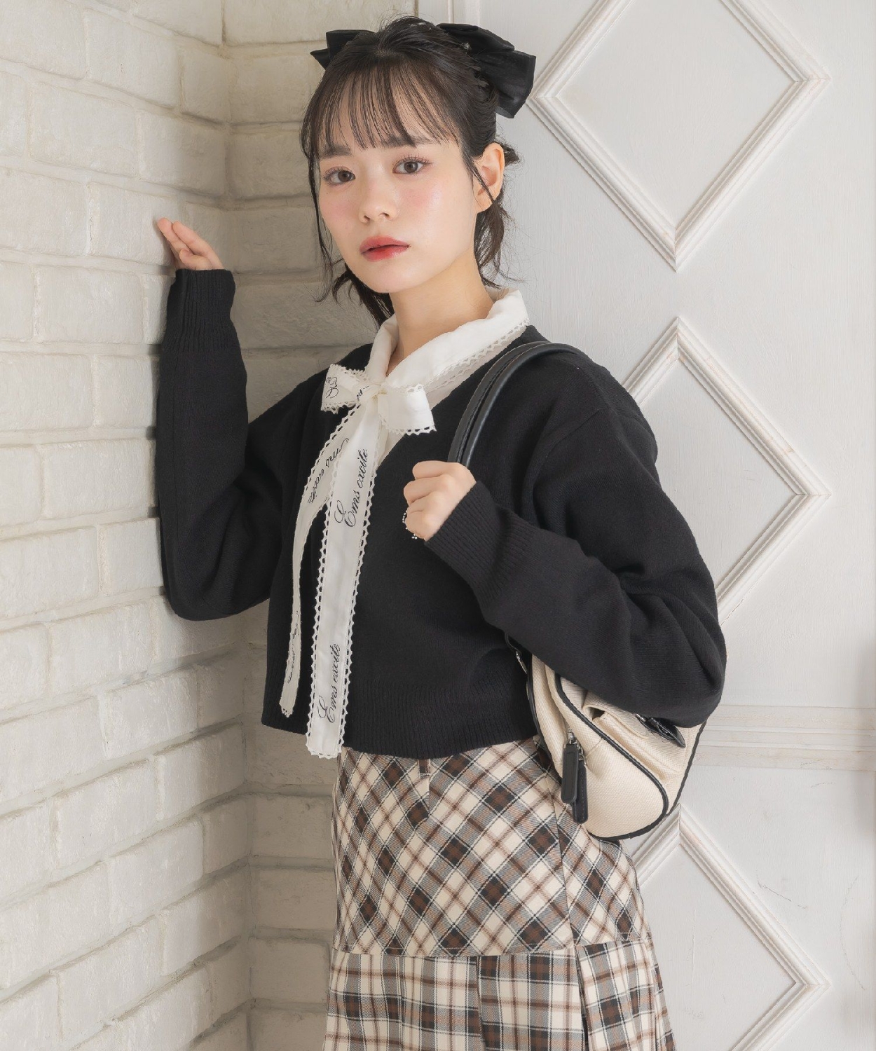 ビジューロゴNTカーデ|ems excite | RETRO GIRL ONLINE STORE レトロ