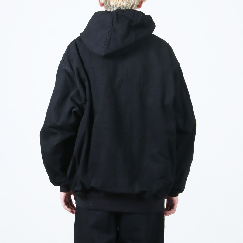 COMOLI (コモリ) ブラックデニム ジップパーカ
