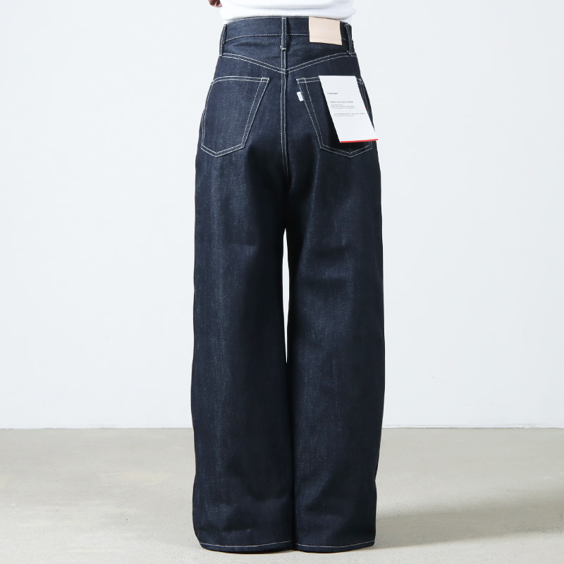 Graphpaper (グラフペーパー) Selvage Denim Two Tuck Wide Pants for