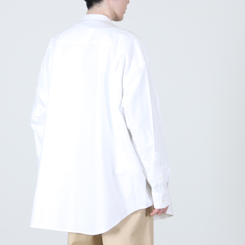 Graphpaper (グラフペーパー) Oxford L/S Oversized Band Collar Shirt