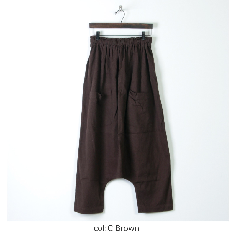 ICHI Antiquites (イチアンティークス) コットンリネンサルエルパンツ