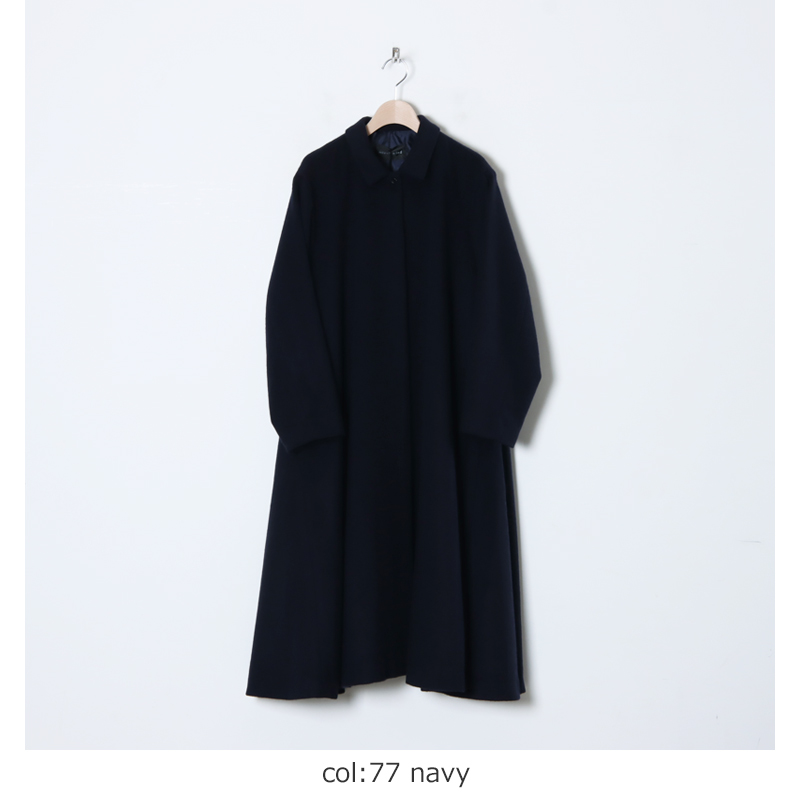 mizuiro ind (ミズイロインド) ステンカラーフレアコート