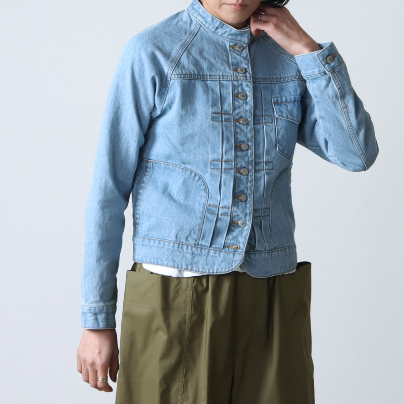 si-si-si (スースースー) ベーシックデニムジャケット ブリーチ