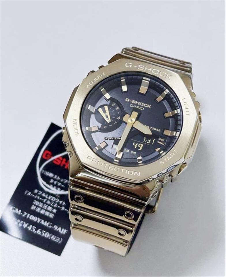 Casio Fine Metallic Series World Time Alarms Digital GM-2100YMG