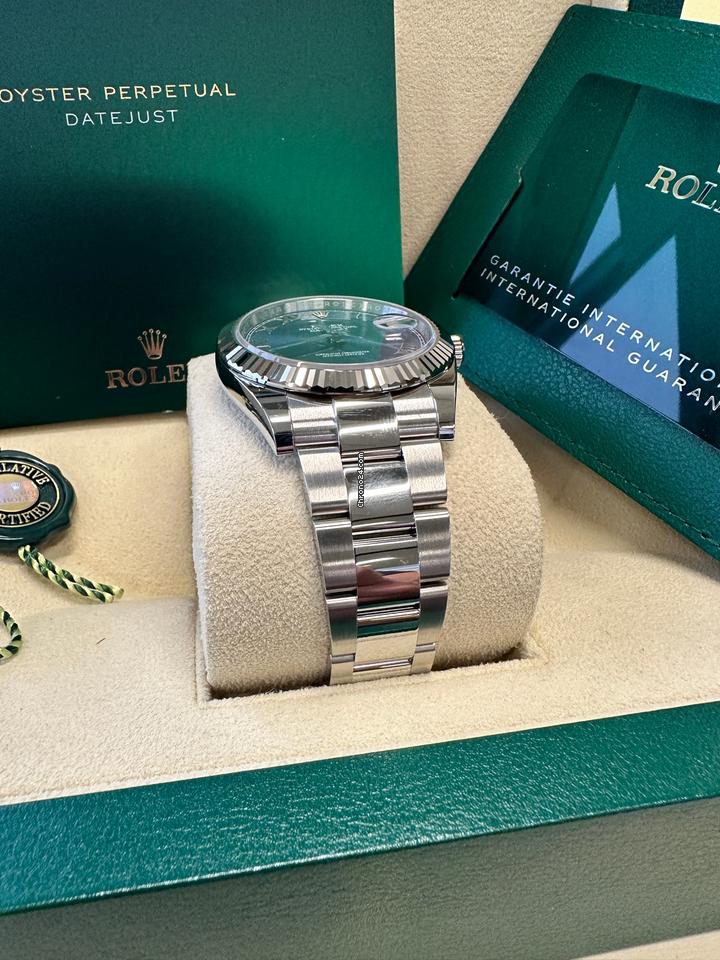 Rolex Datejust 41 NEW 2024 Azzurro Blue Roman Dial Stainless