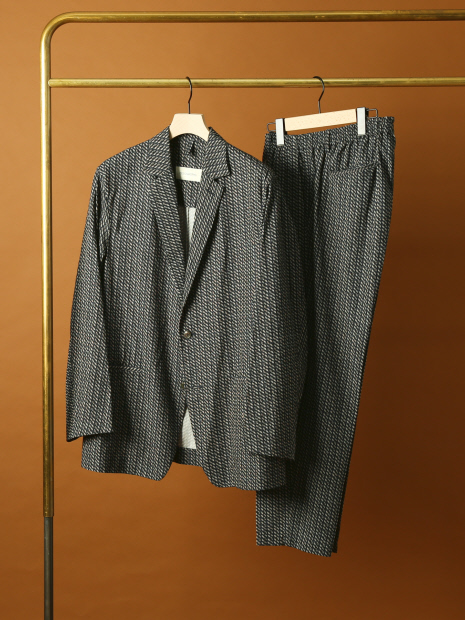 セットアップ対応】ジオメトリック柄プリント ジャケット｜OUTLET