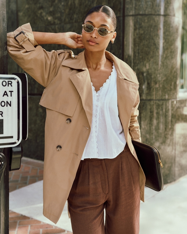 Women's Mid-Length Trench Coat | Women's Coats & Jackets