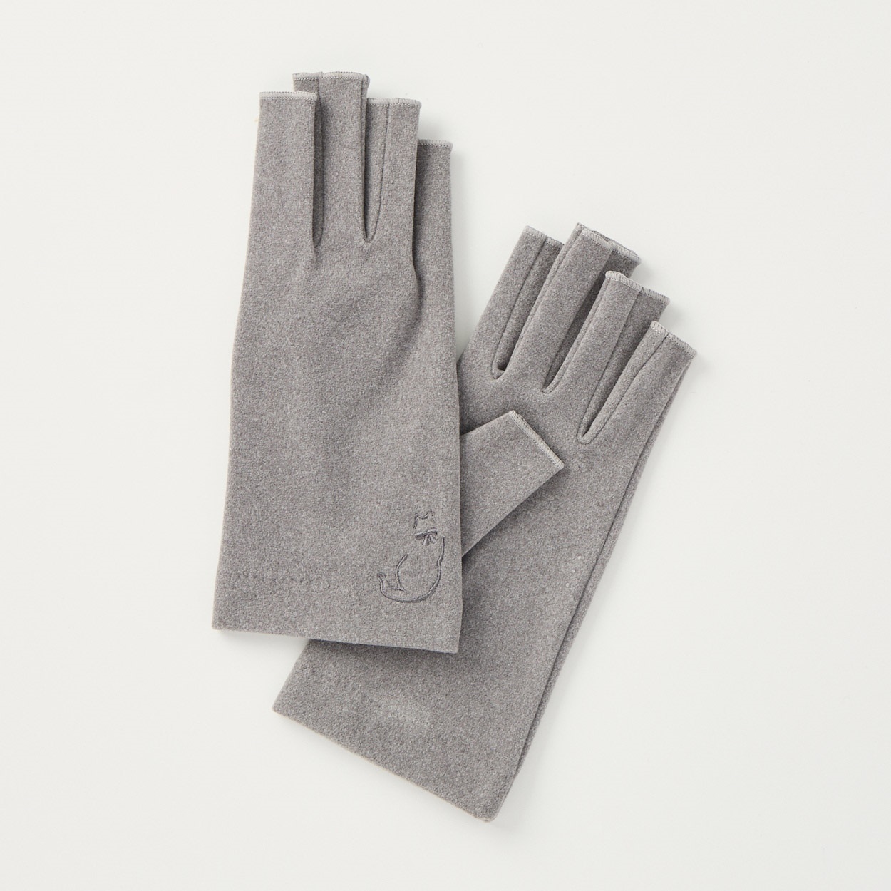 手袋 ジャージー 猫柄刺繍 レディス | イオンスタイルオンライン 衣料