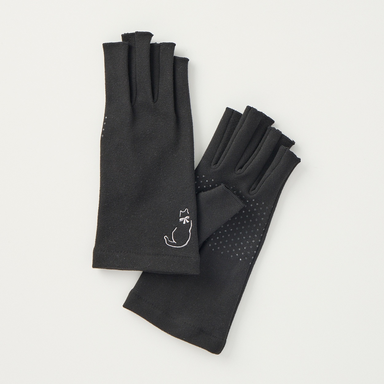 手袋 ジャージー 猫柄刺繍 レディス | イオンスタイルオンライン 衣料