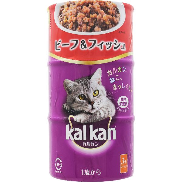 カルカン ハンディ缶 1歳から 3個 カルカン kal kan マースジャパン