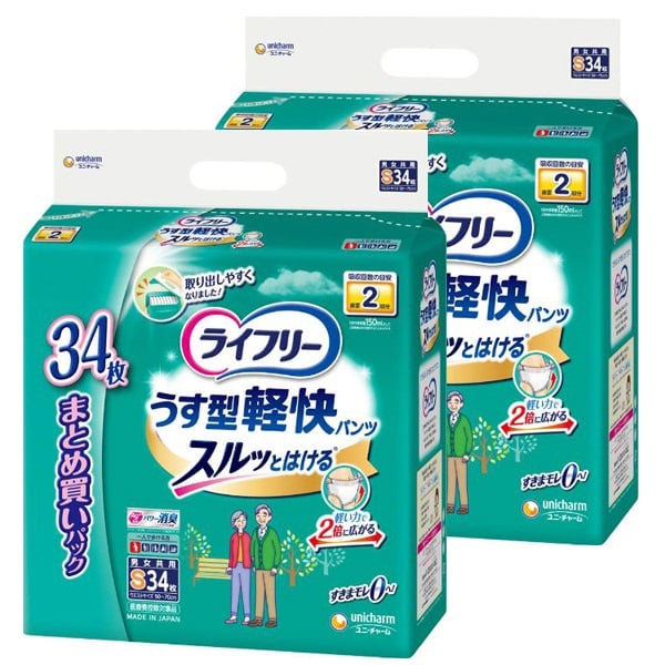 ライフリー うす型軽快パンツ まとめ買いパック 1ケース ユニ