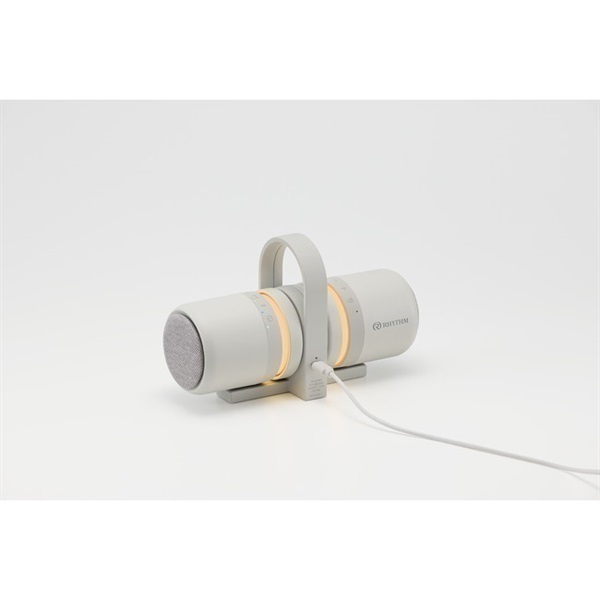 RHYTHM 防水BluetoothスピーカーMAGSPEAKER DUOライトグレー
