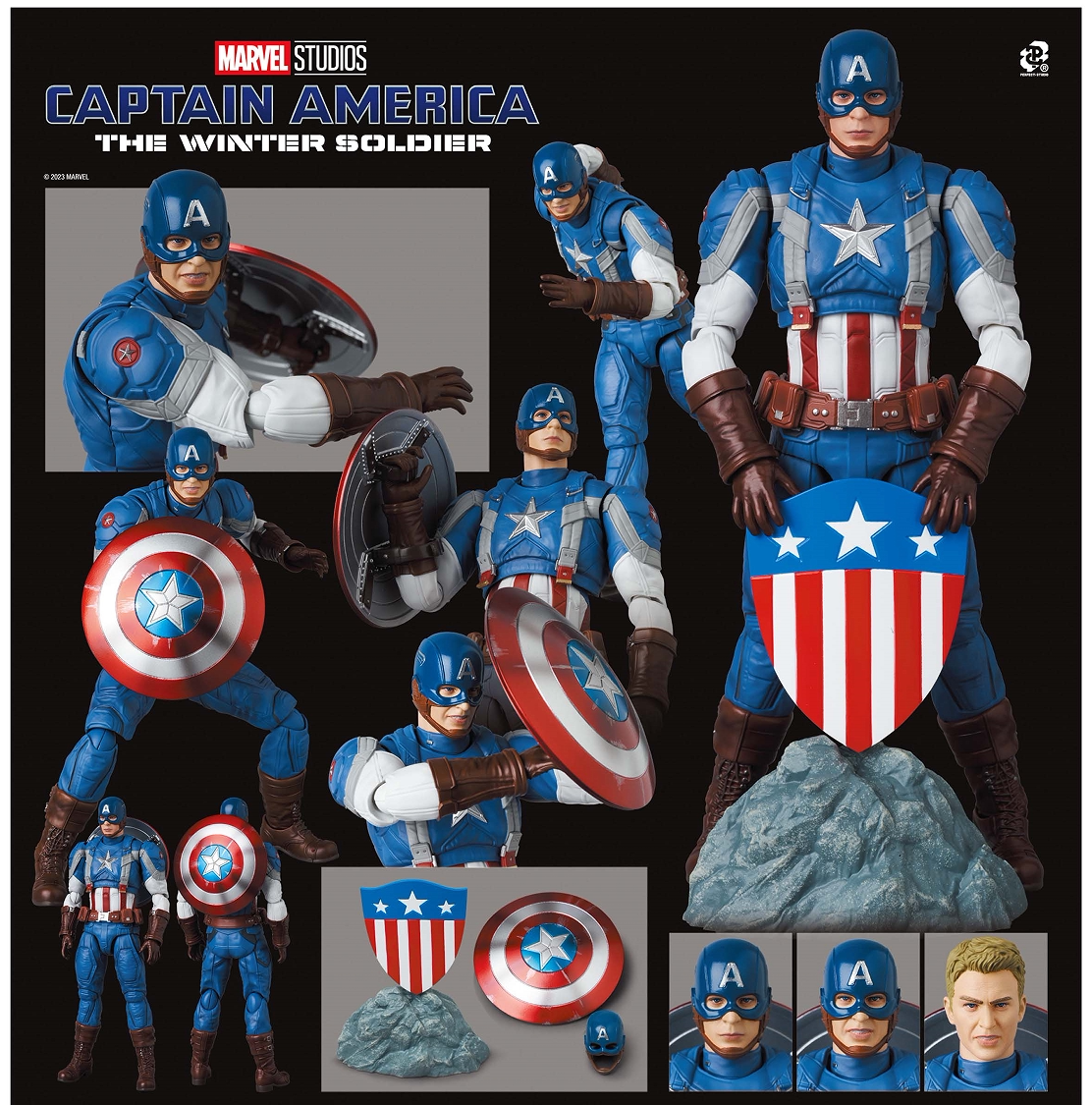 Medicom Mafex Captain America Comic Ver. Action Figure 6 inch | eBay