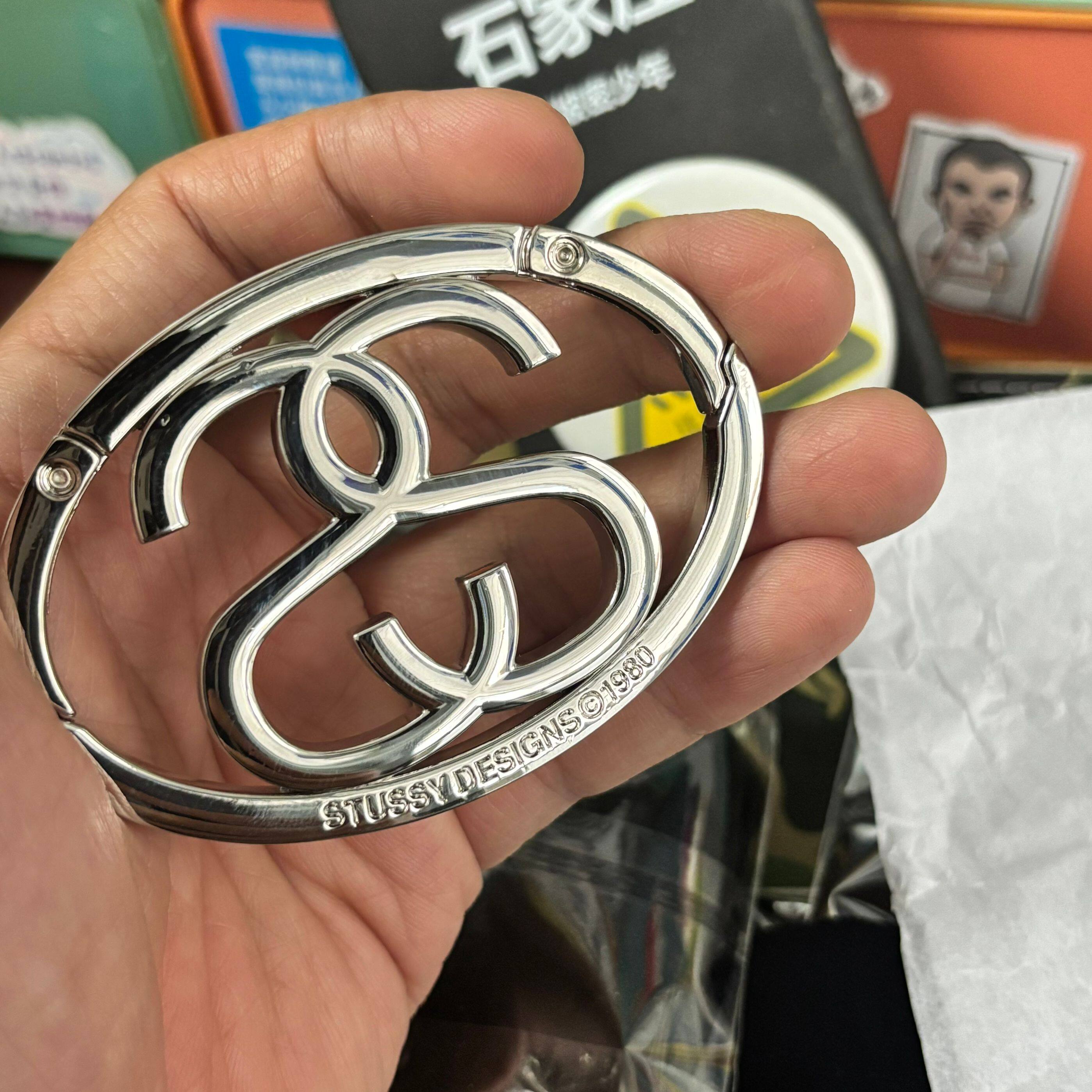 Trendy carabiner - stussy ss link carabiner silver: the new