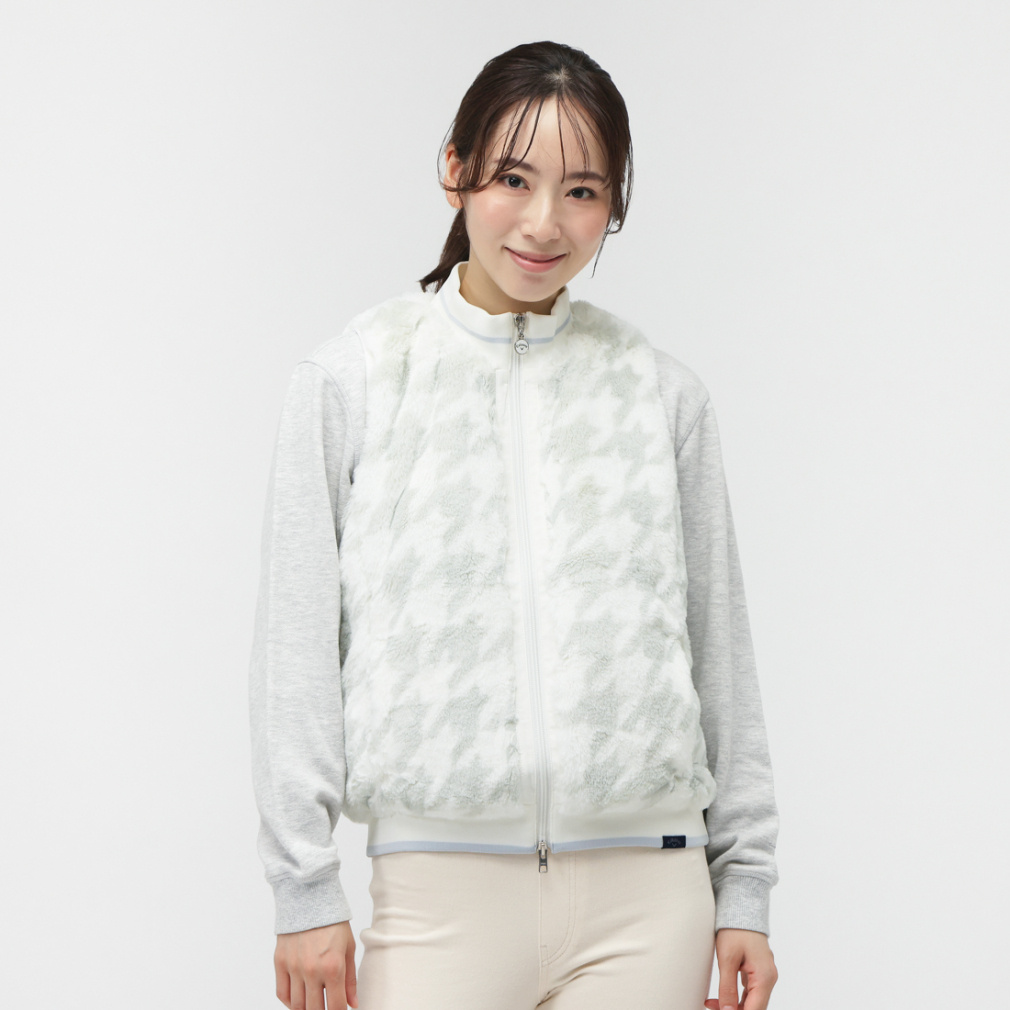 キャロウェイ レディース ゴルフウェア ウインドベスト 秋 冬 千鳥