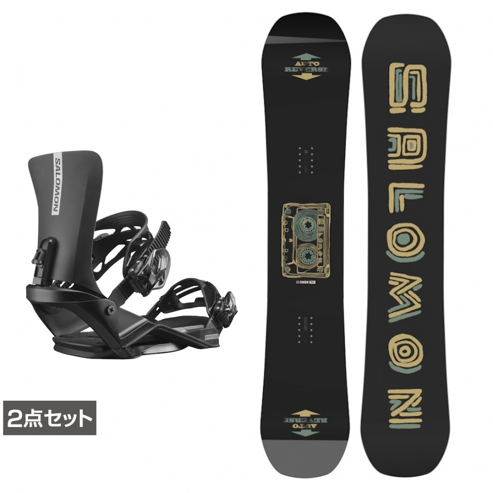 サロモン OWEN ＆ RHYTHM Black 板＋ビンディングセット スノーボード
