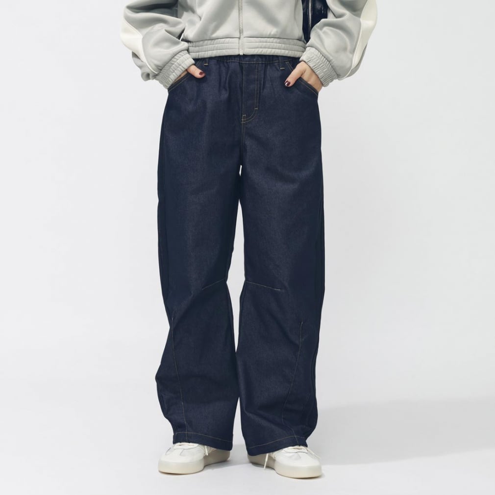 アディダス レディース ロングパンツ W STADIUM C デニムパンツ Y7518