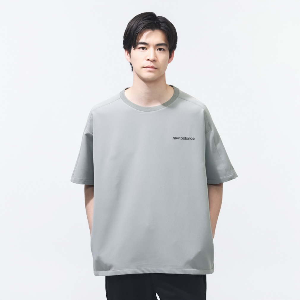 ニューバランス THE CITY メンズ 半袖 機能 Tシャツ ウーブンショート