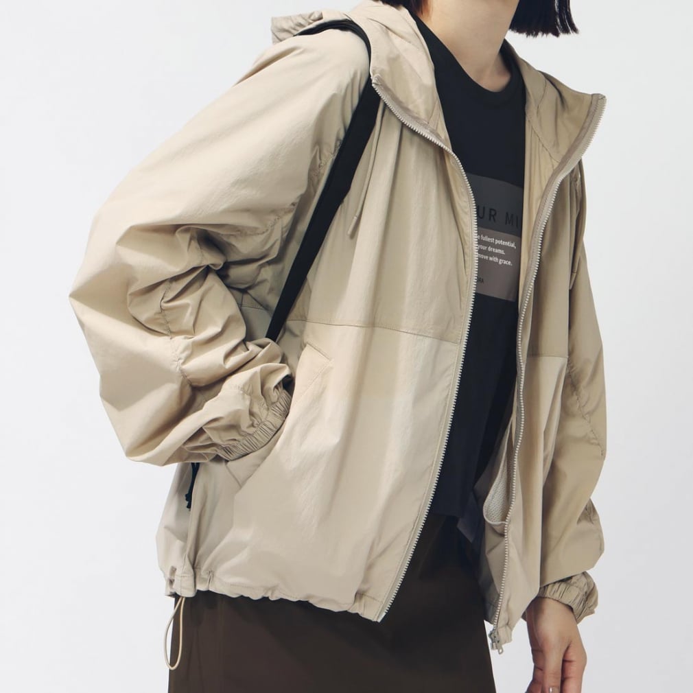 ティゴラ レディース クロスジャケット ナイロンフードジャケット TR