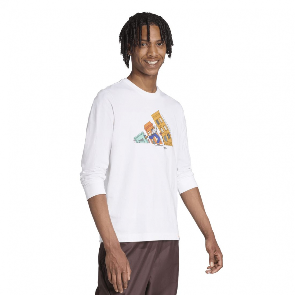 アディダス メンズ 長袖 Tシャツ ドゥードゥルハントスケート長袖