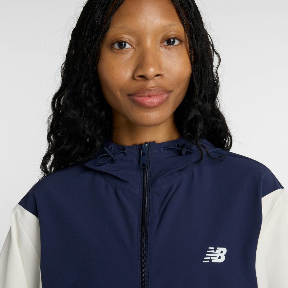 ニューバランス レディース クロスジャケット ウーブンフーデッド